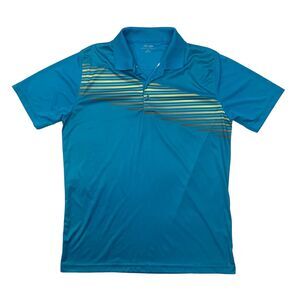 Snake Eyes Polo Shirt Mens M Medium Blue Moisture Wicking Performance Golf
